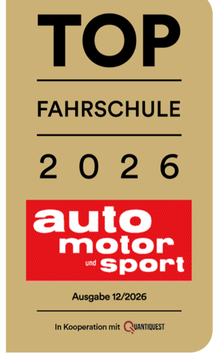 Siegel TOP Fahrschule 2026 von auto motor und sport